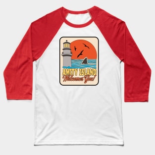 Jaws — Retro Amity Scene Baseball T-Shirt